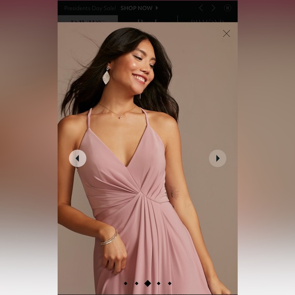 DB Jersey A-Line Bridesmaid Forrest Green Maxi Slip Dress Knot Detail💐 - Picture 4 of 16